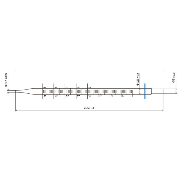 Artikelbild 1 des Artikels PreCision Serol. Pipette 5 ml kurz, Farbcode blau