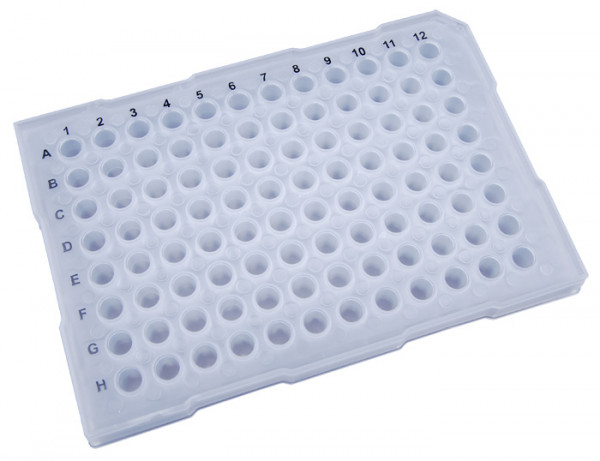Artikelbild 1 des Artikels 96 Well PCR Platte, farblos, mit Barcode