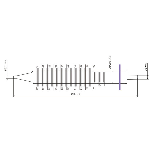 Artikelbild 1 des Artikels PreCision Serol. Pipette 50 ml kurz, Code violett