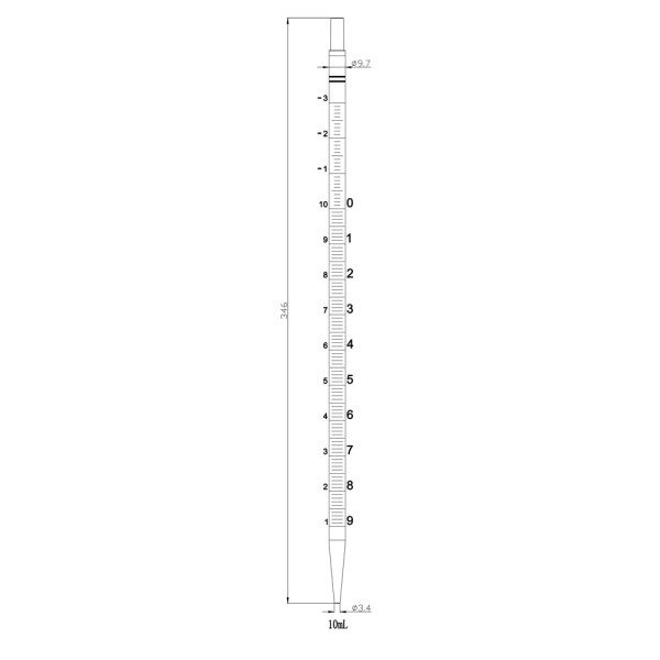 Artikelbild 1 des Artikels PreCision Serol. Pipette 10 ml, Farbcode orange